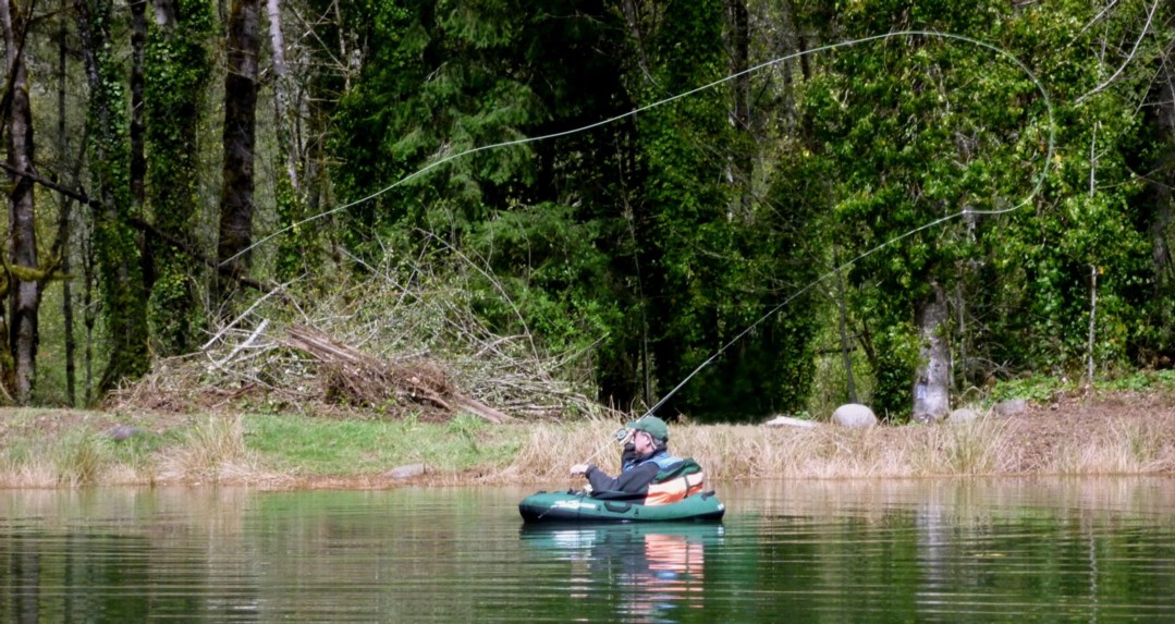 Elevated Back Cast / Michael Gorman / McKenzie River Fishing Guide