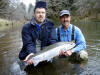 First Winter Steelhead on Fly David Pyle / M Gorman photo / McKenzie River Fishing Guide