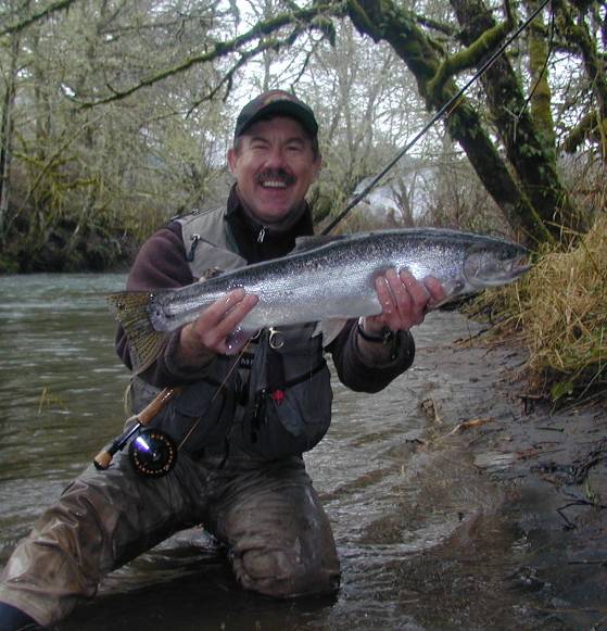 Michael Gorman, Alsea River January winter steelhead / trout and steelhead fly fishing / McKenzie River fly fishing guide